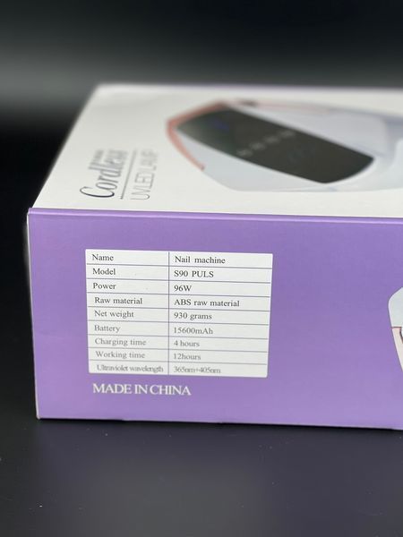 Лампа для манікюру з акумулятором LED+UV Cordless S90 plus 7005 фото