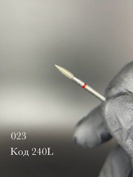 Алмазная насадка для фрезера, фреза для маникюра "Пламя" 023 Код 240L Красная 00240L фото