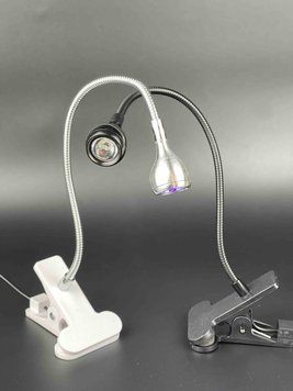Лампа UV для сушіння гель лаку, гелевих типс з USB-роз'ємом (настільна, гнучка, з прищіпкою), 5 Вт. 23345 фото