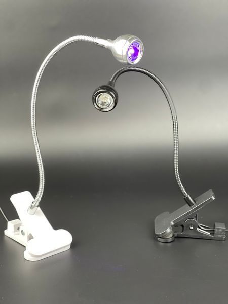 Лампа UV для сушіння гель лаку, гелевих типс з USB-роз'ємом (настільна, гнучка, з прищіпкою), 5 Вт. 23345 фото