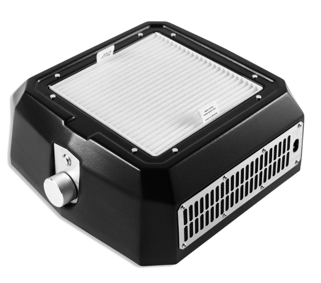 Настольная вытяжка для маникюра с HEPA-фильтром Microstop Base Pro Black 001602 фото