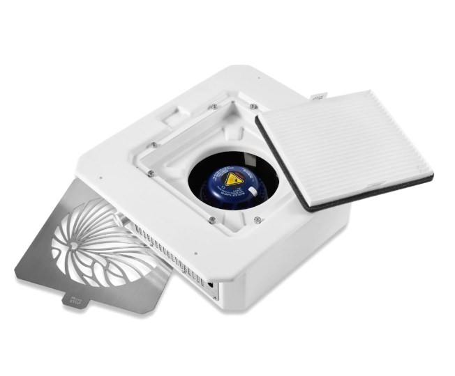 Встраиваемая вытяжка для маникюра с HEPA-фильтром Microstop Prof White 001621 фото